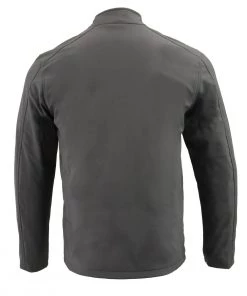 Nexgen Heat MPM1762SET Men's Grey'Heated' Collarless Soft Shell Jacket (Rechargeable Battery Pack Included) Motorcycle Jackets