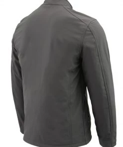 Nexgen Heat MPM1762SET Men's Grey'Heated' Collarless Soft Shell Jacket (Rechargeable Battery Pack Included) Motorcycle Jackets