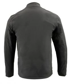 Nexgen Heat MPM1762SET Men's Grey'Heated' Collarless Soft Shell Jacket (Rechargeable Battery Pack Included) Motorcycle Jackets