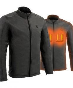 Nexgen Heat Men's Nxm1762set-'Cross Fire' 'Heated' Collarless Soft-Shell Jacket (Rechargeable Battery Pack Included) Motorcycle Jackets