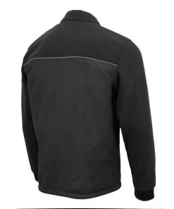 Milwaukee Leather MPM1780 Men's Black Textile And Fleece Combo Jacket With Reflective Piping