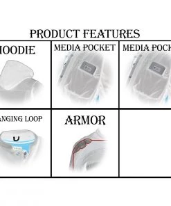 Milwaukee Leather MPM1788 Men's Black CE Approved Armored Riding Hoodie With Aramid By DuPont Fibers