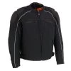 Milwaukee Leather MPM1791 Men's Black Textile Armored Jacket With Removable Rain Jacket Liner Motorcycle Jackets