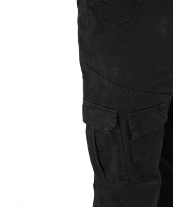 Milwaukee Leather MPM5590 Men's Black Armored Black Cargo Jeans Reinforced With Aramid By DuPont Fibers Motorcycle Pants & Chaps