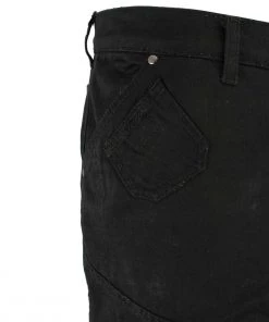 Milwaukee Leather MPM5590 Men's Black Armored Black Cargo Jeans Reinforced With Aramid By DuPont Fibers Motorcycle Pants & Chaps