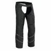 Milwaukee Leather MPM5700 Men's Black Vented Textile Chaps With Snap Out Thermal Liner Motorcycle Pants & Chaps