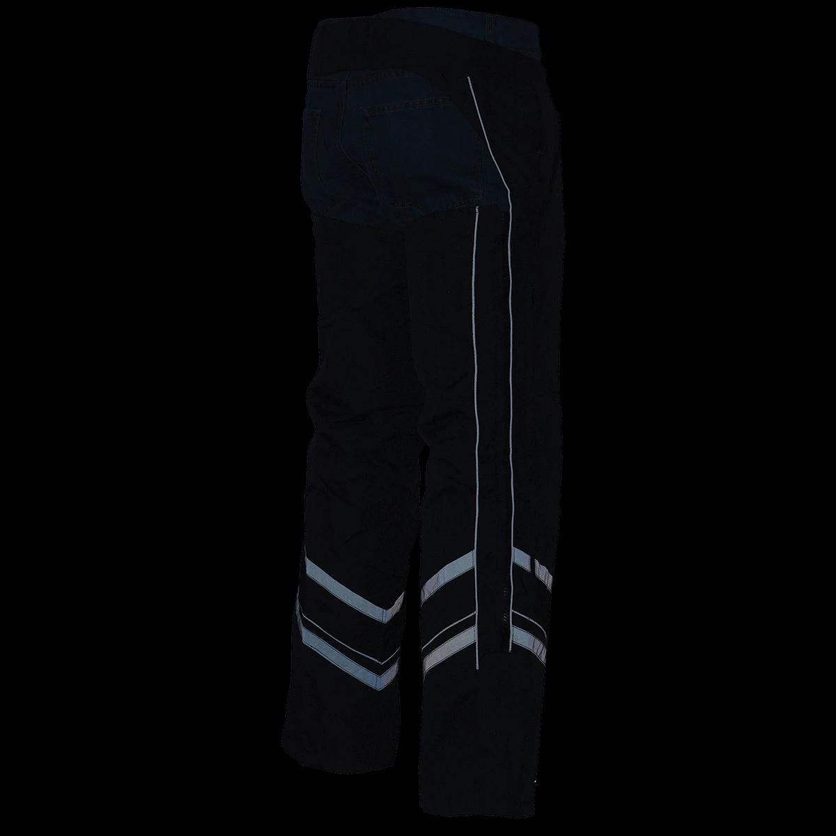 Milwaukee Leather MPM5701 Men's Black ‘Reflective’ Vented Textile Motorcycle Chaps Motorcycle Pants & Chaps