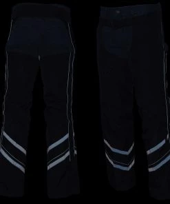 Milwaukee Leather MPM5701 Men's Black ‘Reflective’ Vented Textile Motorcycle Chaps Motorcycle Pants & Chaps