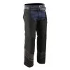 Motorcycle Pants & Chaps Milwaukee Leather MPM5706 Men's Black Vented Textile Chaps With Leather Trim