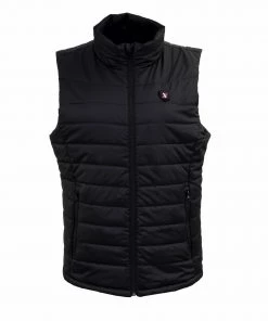 Nexgen Heat Women's Nxl4301set-'Puffed' Black ‘Heated’ Textile Vest (Rechargeable Battery Pack Included)