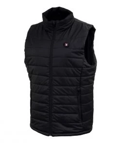 Nexgen Heat Women's Nxl4301set-'Puffed' Black ‘Heated’ Textile Vest (Rechargeable Battery Pack Included)