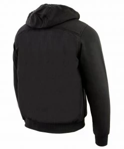 Motorcycle Jackets Nexgen Heat Men's Nxm1713set-'Hooligan' Heated Black Hoodie (Rechargeable Battery Pack Included)