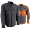 Nexgen Heat Conceal Carry NexGen NXM1715SET Men's 'Scorcher' Classic Heated Black Denim Jacket (Rechargeable Battery Pack Included)