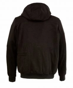 Nexgen Heat Motorcycle Jackets NexGen NXM1717DUAL Men's'Fiery' Black'Heated' Hoodie (Rechargeable Battery Pack Included)