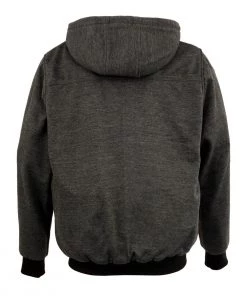 Motorcycle Jackets NexGen Heat MPM1717DUAL Men's Grey'Heated' Zipper Hoodie W/Trademark Dual Technology 7.4v/12v Single PCB And Glove Connection (Battery Pack Included)