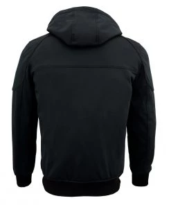 Nexgen Heat MPM1761SET Men's Black'Heated' Soft Shell Racing Style Jacket With Hoodie (Battery Pack Included) Motorcycle Jackets