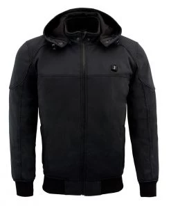 Nexgen Heat Men's Nxm1761set-'Igniter' Black'Heated' Soft Shell Hooded Jacket (Rechargeable Battery Pack Included) Motorcycle Jackets