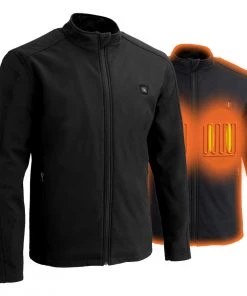 Nexgen Heat Men's Nxm1762set-'Cross Fire' 'Heated' Collarless Soft-Shell Jacket (Rechargeable Battery Pack Included)