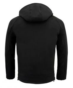 Nexgen Heat MPM1767SET Men's Black'Heated' Soft Shell Hooded Zipper Front Jacket (Rechargeable Battery Pack Included)