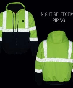 Nexgen Heat Men's Nxm1773set-'Sledge' High-viz Heated Textile Jacket (Rechargeable Battery Pack Included)