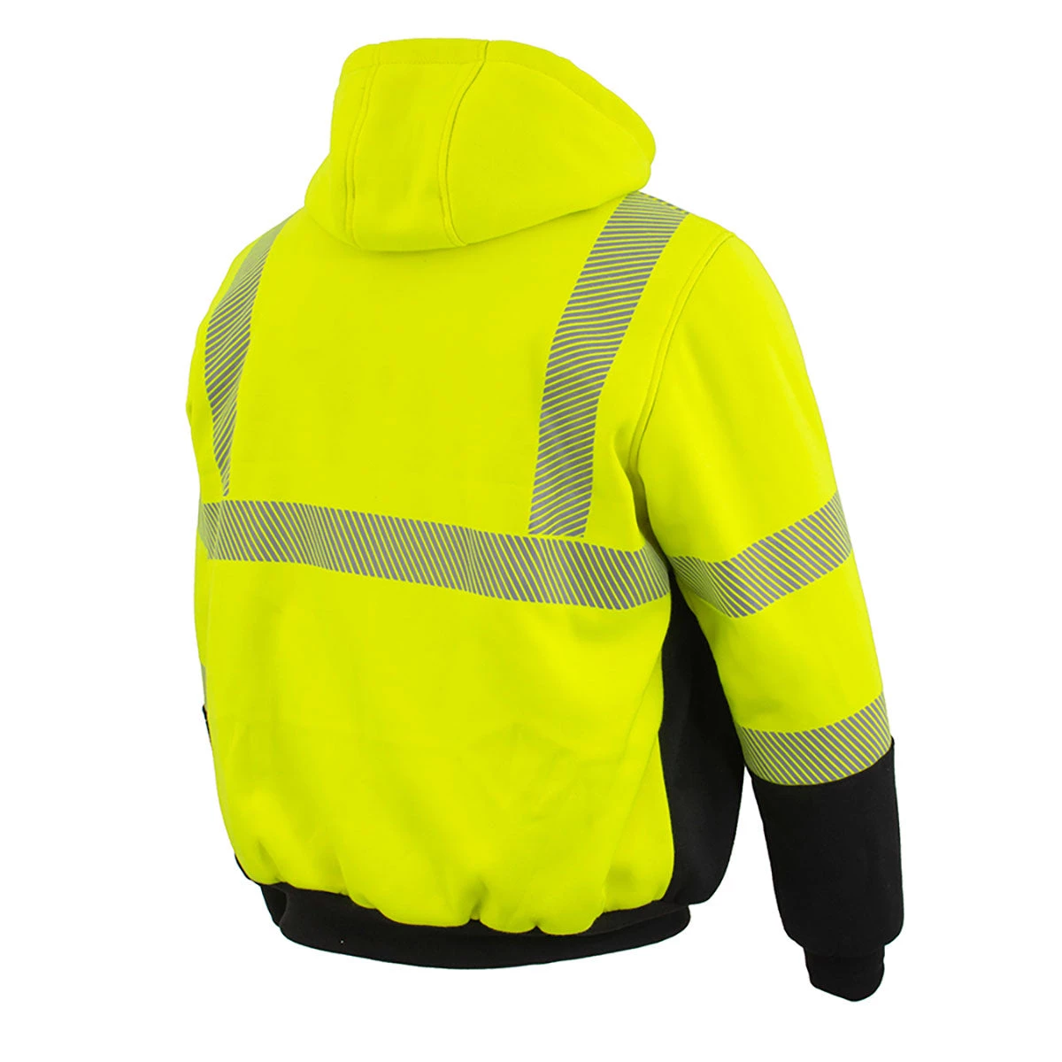 Motorcycle Jackets Nexgen Heat MPM1773SET Men's High Viz Neon Green Textile Jacket With Heating Elements (Included Battery Pack)