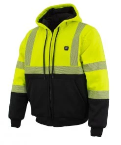 Nexgen Heat Men's Nxm1773set-'Sledge' High-viz Heated Textile Jacket (Rechargeable Battery Pack Included)