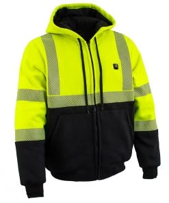 Nexgen Heat Men's Nxm1773set-'Sledge' High-viz Heated Textile Jacket (Rechargeable Battery Pack Included)