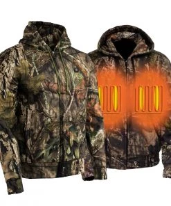 Motorcycle Jackets NexGen Heat MPM1776SET Men's ‘Jungle Mossy’ Heated' Zipper Hoodie (Rechargeable Battery Pack Included)