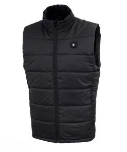 Motorcycle Vests Nexgen Heat Men's Nxm3301set-'Puffed' Black Heated Textile Vest (Rechargeable Battery Pack Included)