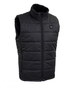 Motorcycle Vests Nexgen Heat Men's Nxm3301set-'Puffed' Black Heated Textile Vest (Rechargeable Battery Pack Included)