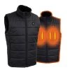 Motorcycle Vests Nexgen Heat Men's Nxm3301set-'Puffed' Black Heated Textile Vest (Rechargeable Battery Pack Included)