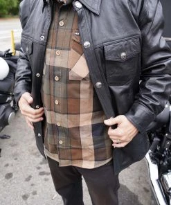 Hot Leathers FLM2013 Men's'Sidewinder' Flannel Long Sleeve Shirt Riding Gear