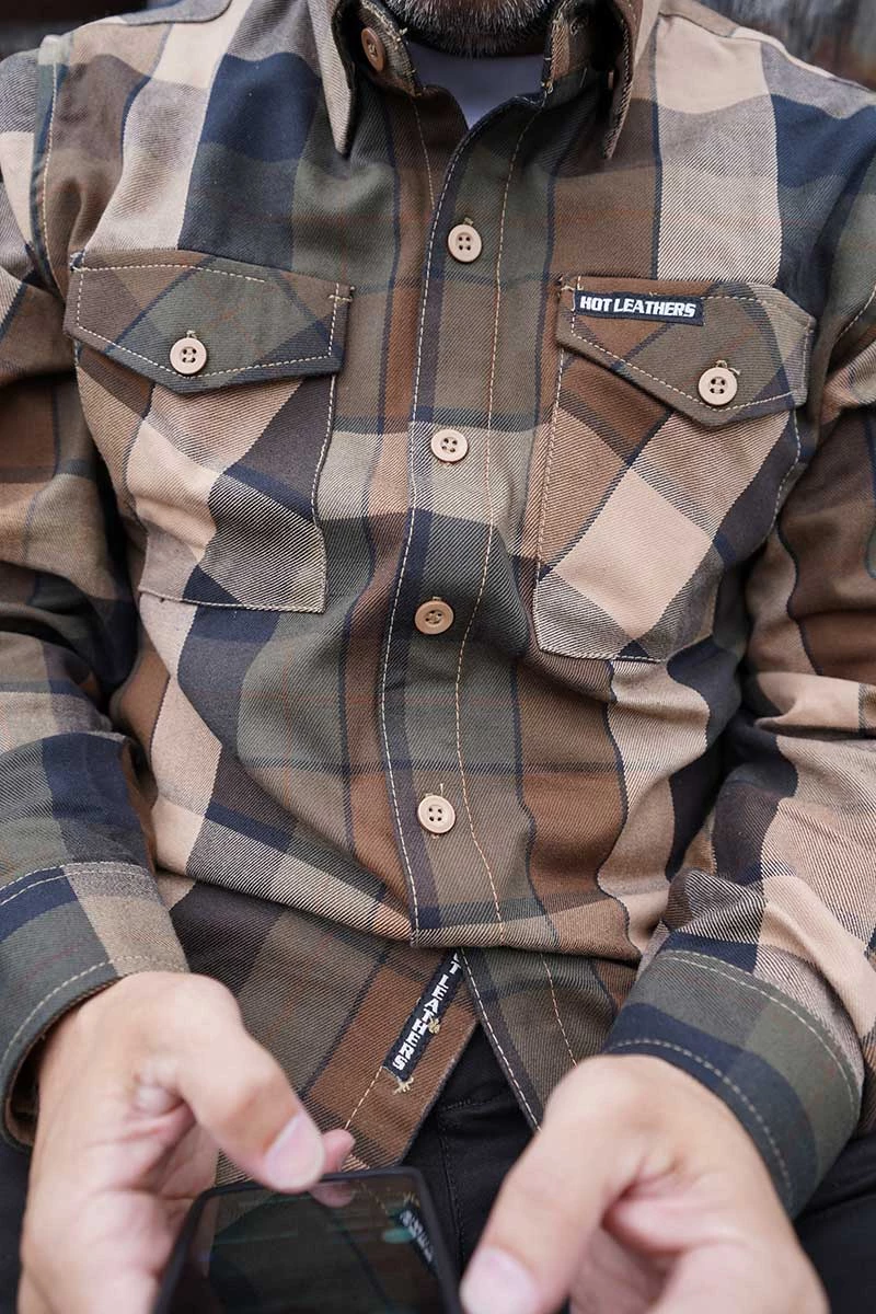 Hot Leathers FLM2013 Men's 'Sidewinder' Flannel Long Sleeve Shirt Riding Gear