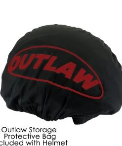 Outlaw Helmets Riding Gear Outlaw T70'Dark Rider' Advance DOT Black Leather Like Half Helmet With Snap Visor
