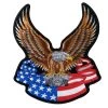 Hot Leathers PPA1092 Eagle Banner American Patch 3" X 4" Patches