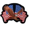 Hot Leathers PPA1587 Eagle 2 Flags 12" X 8" Patch