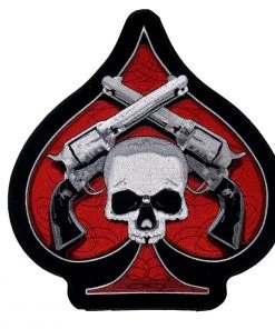 Hot Leathers PPA1877 Skull And Pistols 10" X 11" Patch Patches