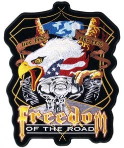 Hot Leathers PPA3957 Midnight Eagle Biker 9" X 11" Patch