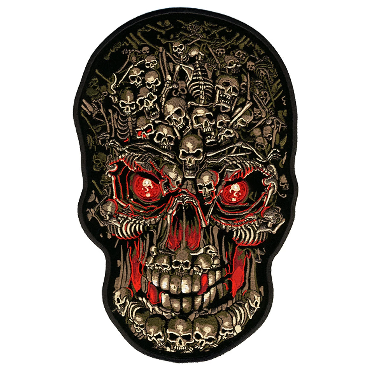 Patches Hot Leathers PPA4027 Skull Made Of Skulls Patch 8β X 12β