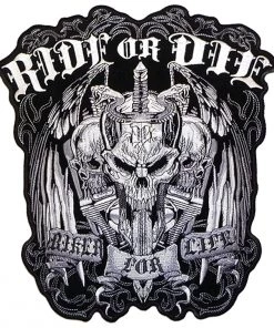 Hot Leathers PPA5187 Ride Or Die Biker For Life 11" X 12" Patch