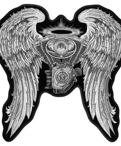 Hot Leathers PPA5197 Asphalt Angel Lady Biker 10" X 10" Patch Patches