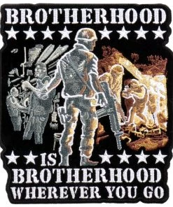 Patches Hot Leathers PPA5704 Brotherhood Wherever You Go Patch 5" X 6"