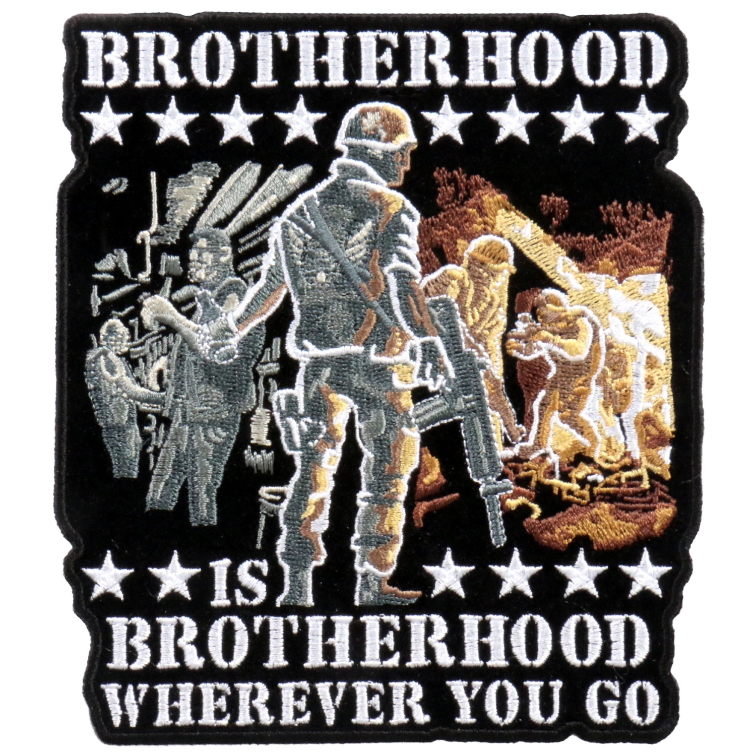 Patches Hot Leathers PPA5704 Brotherhood Wherever You Go Patch 5" X 6"