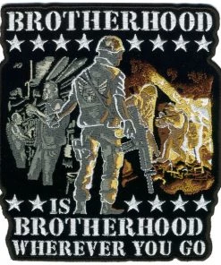Patches Hot Leathers PPA5707 Brotherhood Wherever You Go 10" X 11" Patch