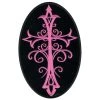 Hot Leathers PPA5790 Pink Crucifix 3" X 5" Patch