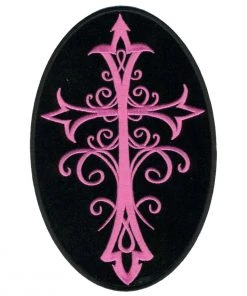 Hot Leathers PPA5790 Pink Crucifix 3" X 5" Patch