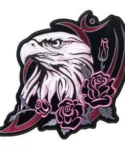 Patches Hot Leathers PPA6303 Glitter Eagle Head 4" X 5" Patch