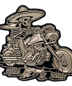 Hot Leathers PPA6827 Sombrero Skeleton Rider 11" X 10" Patch