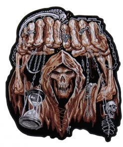 Hot Leathers PPA7549 Huge Fist Skull 10" X 12" Patch Patches