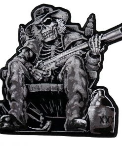 Patches Hot Leathers PPA8107 Moonshine Skeleton 9"X9" Patch